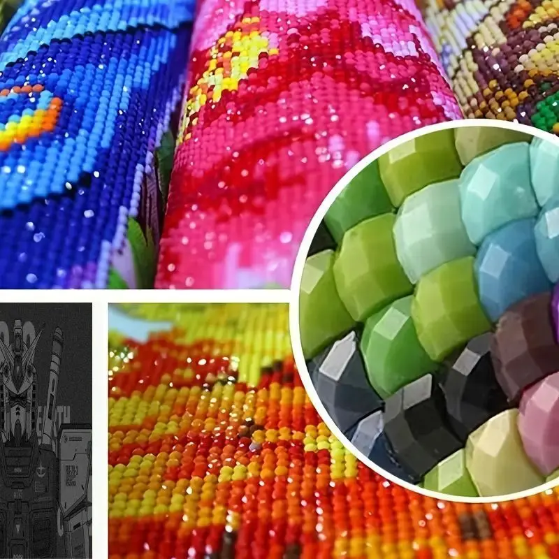 ชุดภาพเพชร 5D แบบเต็มแผ่น 1 ชิ้น ลายหุ่นยนต์กันดั้ม RX-78-2 สุดคลาสสิก ชุดงานศิลปะเพชรคริสตัลแบบ DIY สไตล์อนิเมะญี่ปุ่น