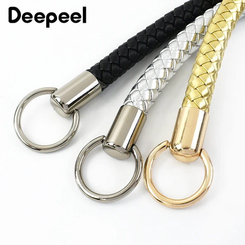 2Pcs Deepeel 25/40/50cm Fashion Leather PU Woven Bags Handle Women\'s Shoulder Bag Handbag Strap Purse DIY Replace Accessories