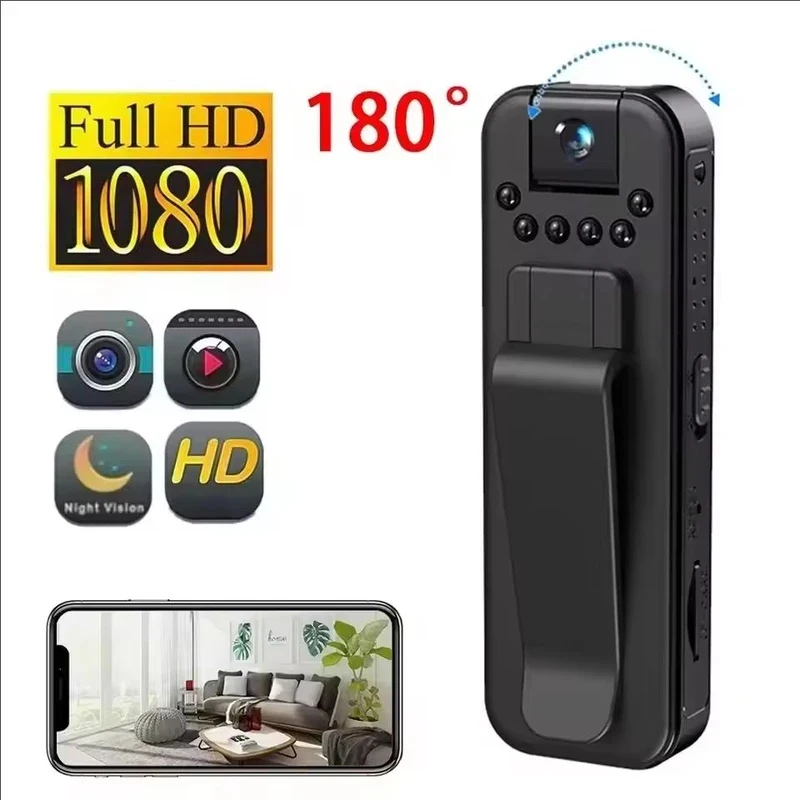 

Новая портативная мини-камера 1080P с Wi-Fi, цифровой видеорегистратор, нательная полицейская камера ночного видения, инфракрасная миниатюрная видеокамера 2026