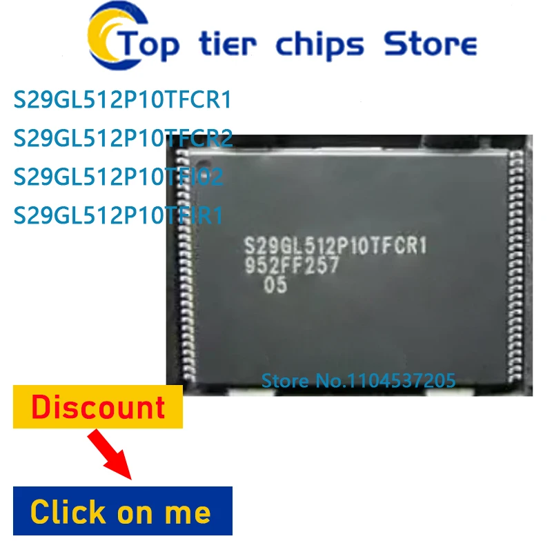 

1 шт./лот S29GL512P10TFCR1 S29GL512P10TFCR2 S29GL512P10TFI02 S29GL512P10TFIR1 TSOP 100% НОВЫЙ