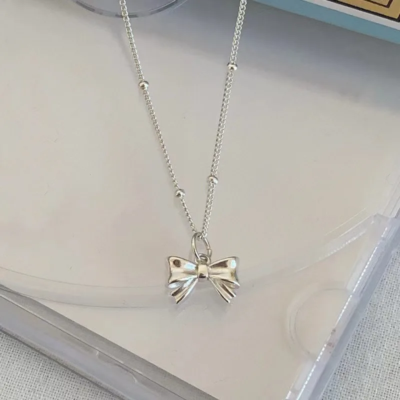 Collar de mariposa brillante de moda coreana, exquisito collar de cadena de plata para mujer, joyería para fiesta y boda, regalo para mujer al por mayor