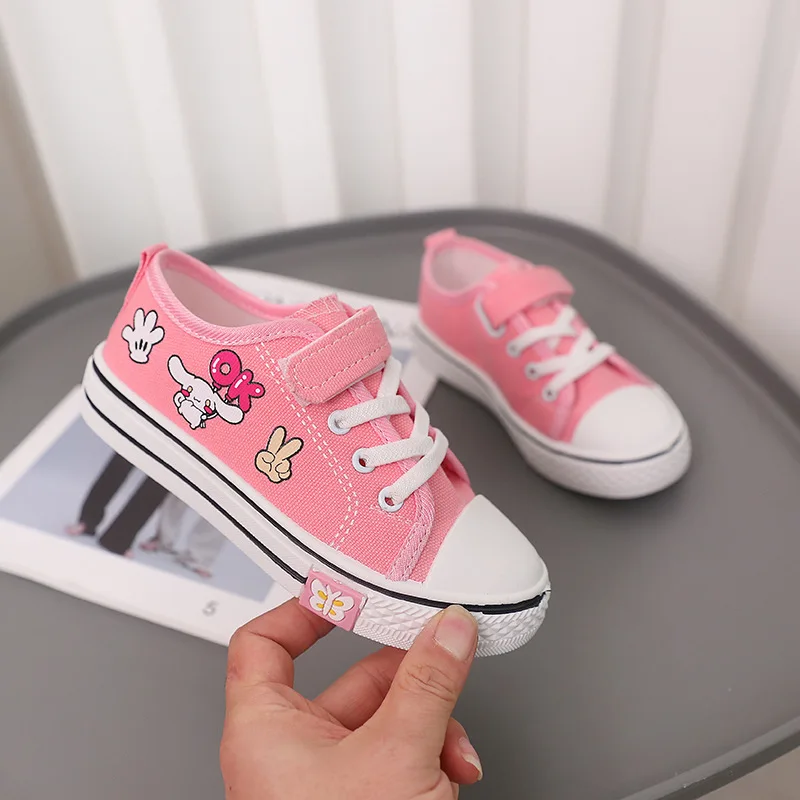 Sanrios Anime Cinnamoroll Canvas Shoe Cartoon Non Slip Ventilate Sneakers Cute Girl Low Help Soft Sole Casual Shoe Birthday Gift