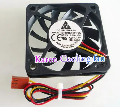 6CM EFB0612HA EFB0612HHA EFB0612LA EFB0612MA 6010 12V Cooling Fan 60*60*10mm