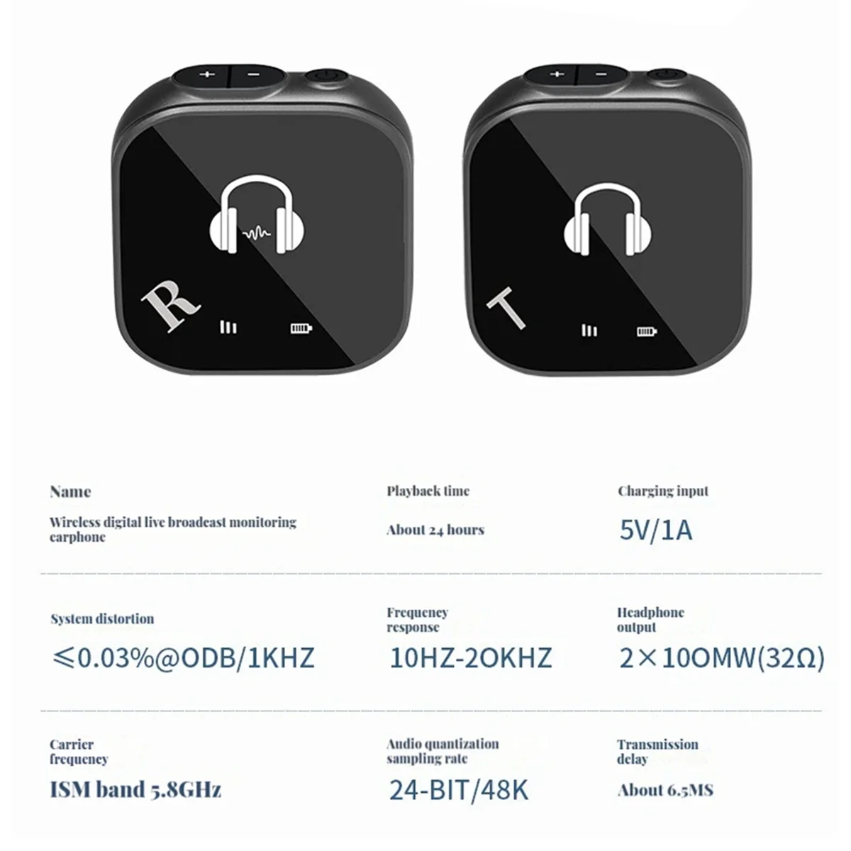 5,8G Беспроводная система внутриканального монитора Беспроводные наушники Система монитора Наушники Передатчик Приемник Автоматическое сопряжение Богатое