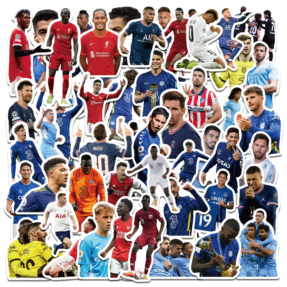 50Pcs/Set Basketball Football Star Collection Stickers DIY Laptop Phone Cases Luggage Skateboard Stickers Toys Gift