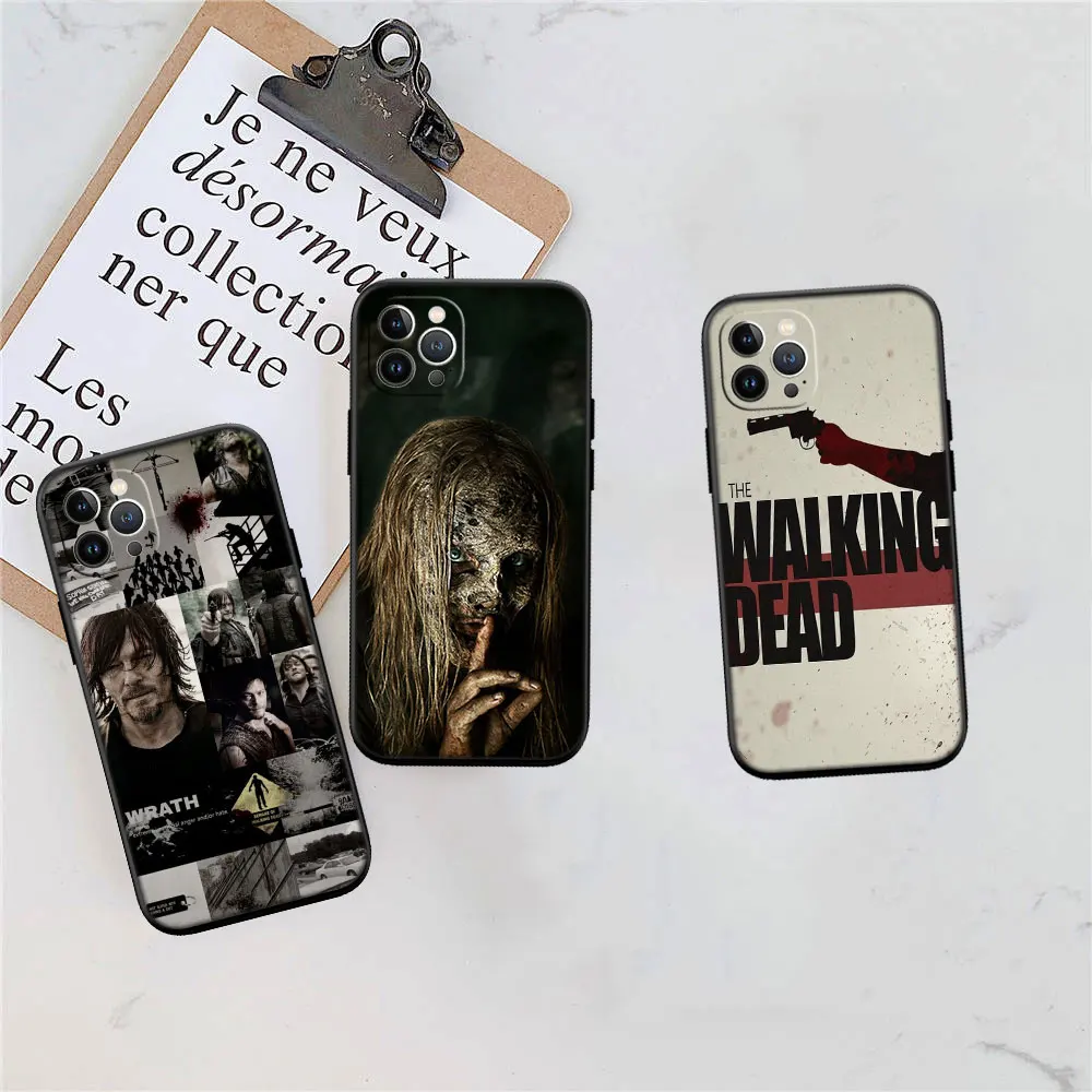 ZJ94 TWD the walking dead Soft Silicone Case for iPhone 15 14 13 12 11 X XS XR Pro Max Mini 8 7 Plus SE