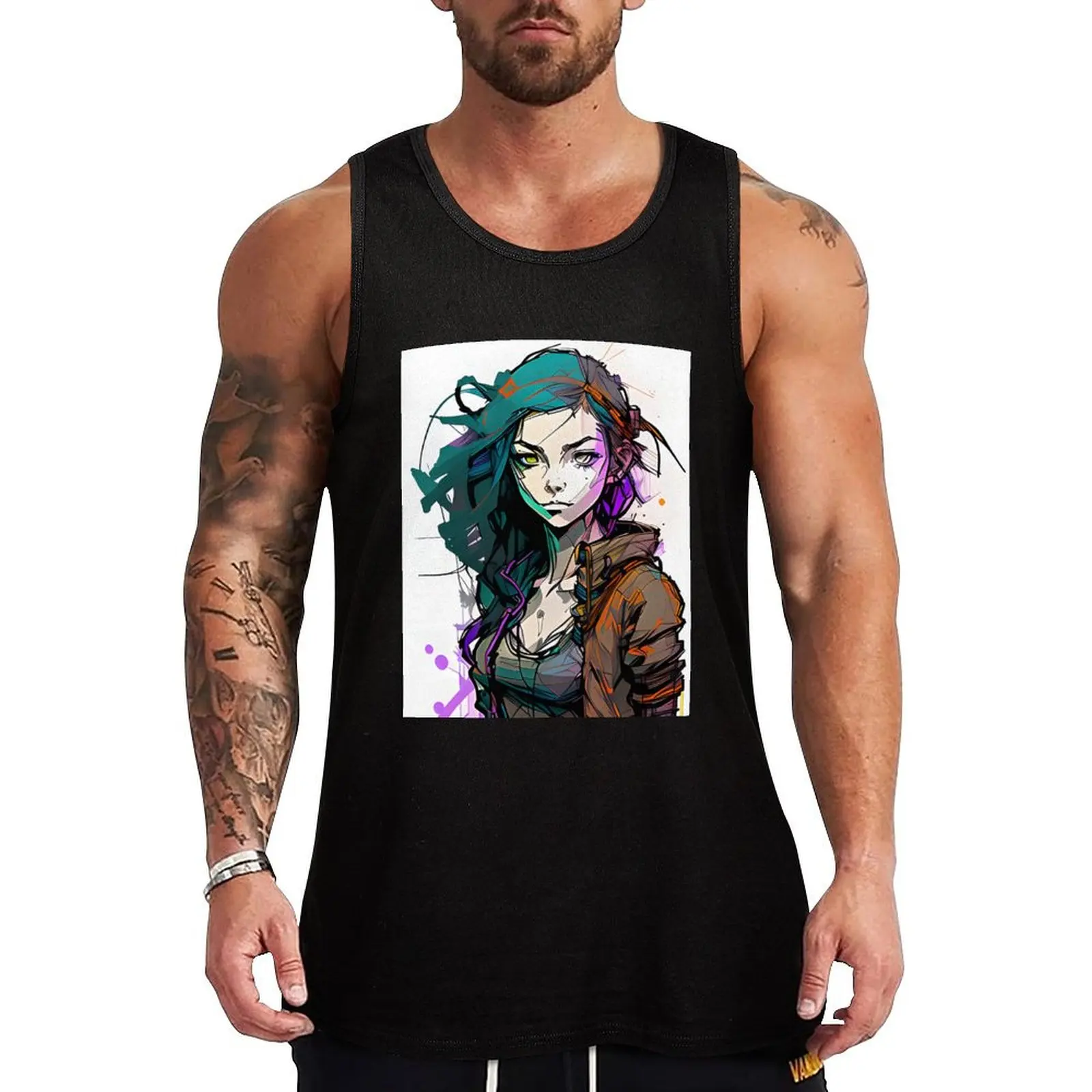 

Arcane Ink - The Director Tank Top sleeveless vest men T-shirt Men's gym anime top