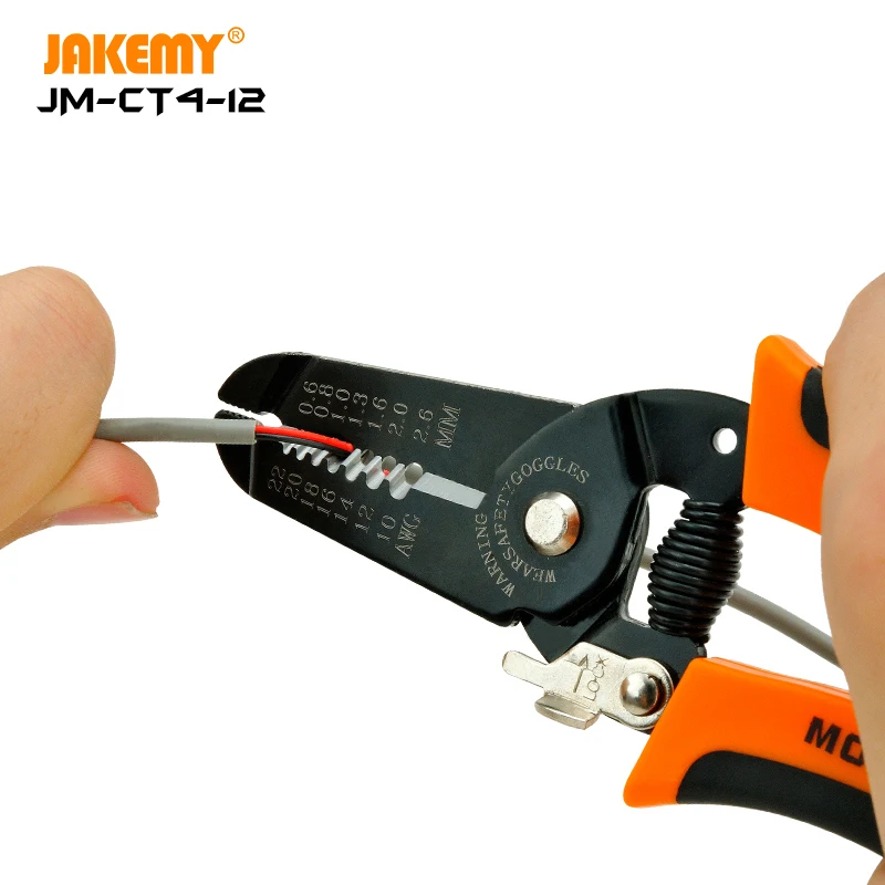 JM-CT4-12 Wire Electric Hand Crimper Pliers RJ45 Crimping Tool Ferrules Lug Cable Terminal Crimping Tool for RJ Connection