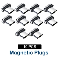 10Pcs Magnetic Tips for Fonken Magnetic Cable Type C Micro USB Magnet Replacement Part Mobile Phone Dust Plug Adapter for iphone