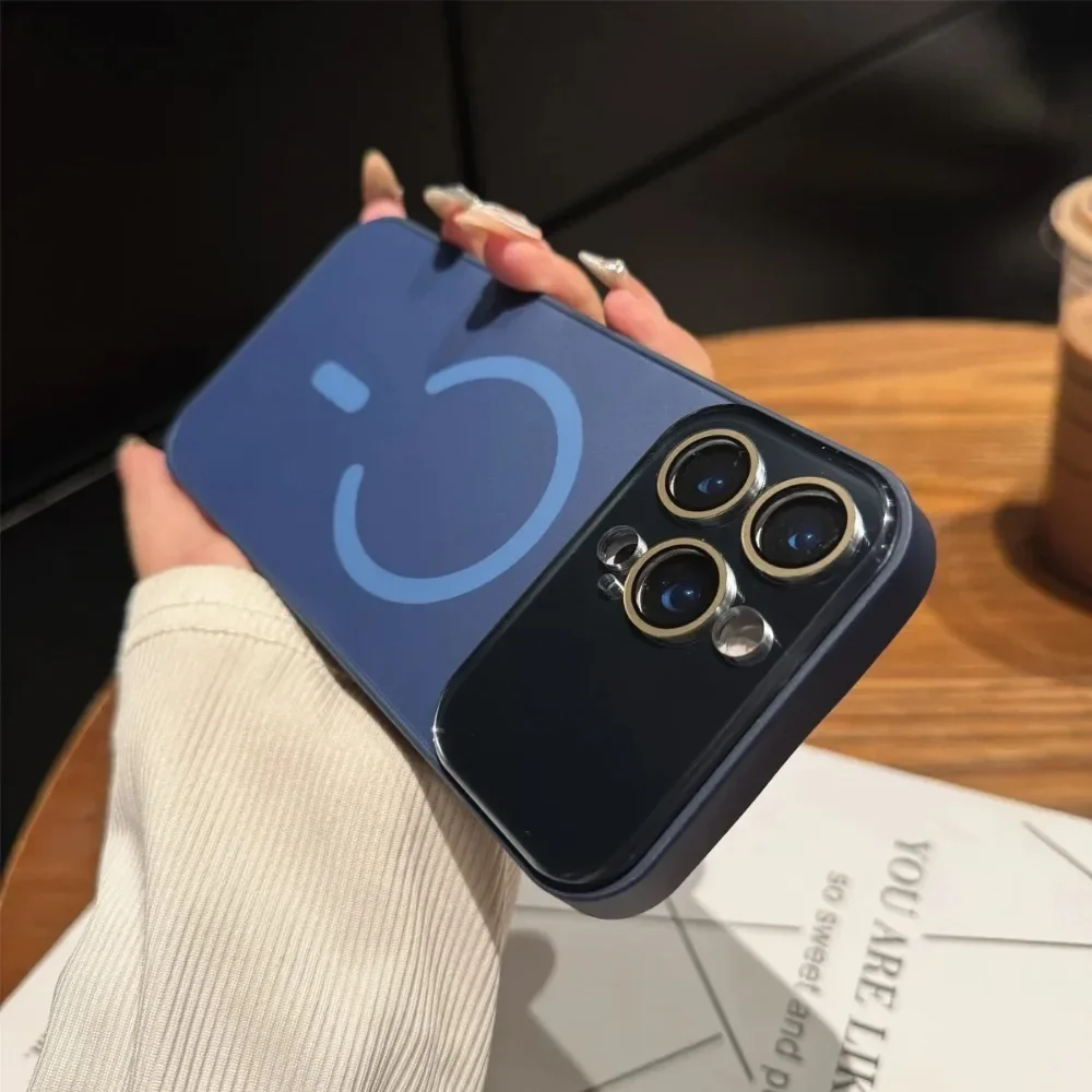 Официальный магнитный чехол Magsafe ярких цветов для iPhone 17Air 16E 15 14 13 12 17 Pro Max с беспроводной зарядкой и защитной крышкой для объектива камеры