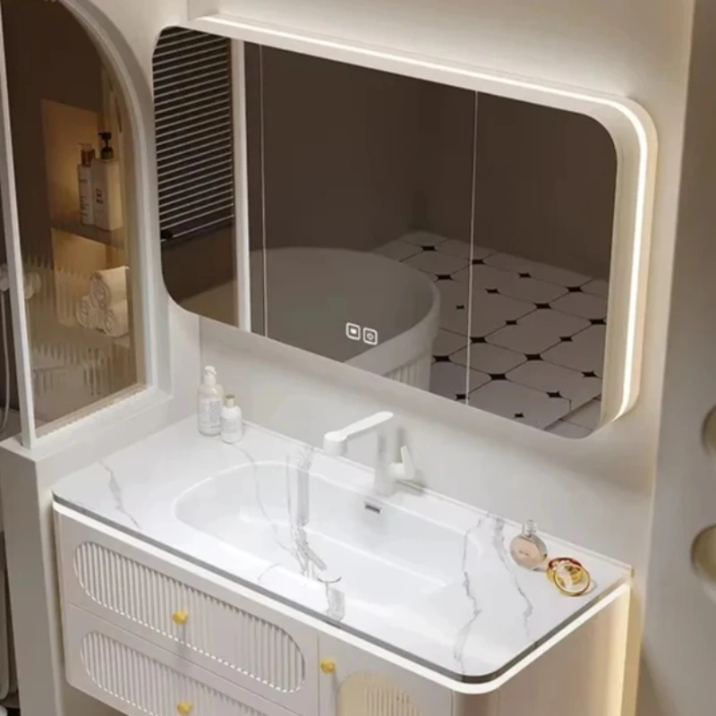 

Bathroom Vanity 30 Inch With Modern Black Oak Integrated Ceramic Washbasin Sink Combination Furniture For Bathroom