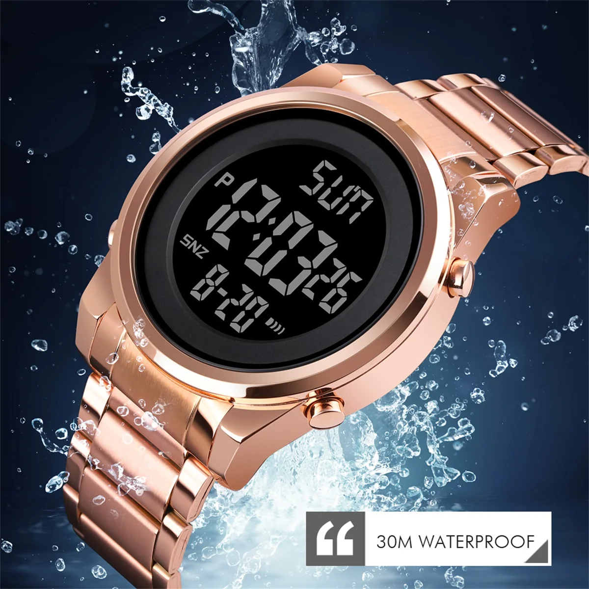 SKMEI 2 Time Digital Watches Fashion Electronic Wristwatch Chrono Count Down Alarm For Men Women Fashion Week Watch reloj hombre