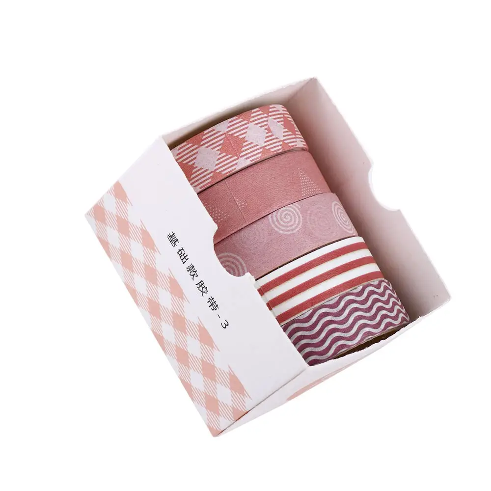 5Rolls/box Handbook Tape Office Supply Students Stationery Decorative Tape Tape Set Masking Tape Scrapbooking Adhesive Tape