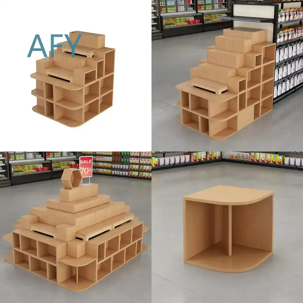 Wooden End Shelf Display Box for Supermarket for Retail Store for Grocery Store for Convenience Store for Bakery for Deli for