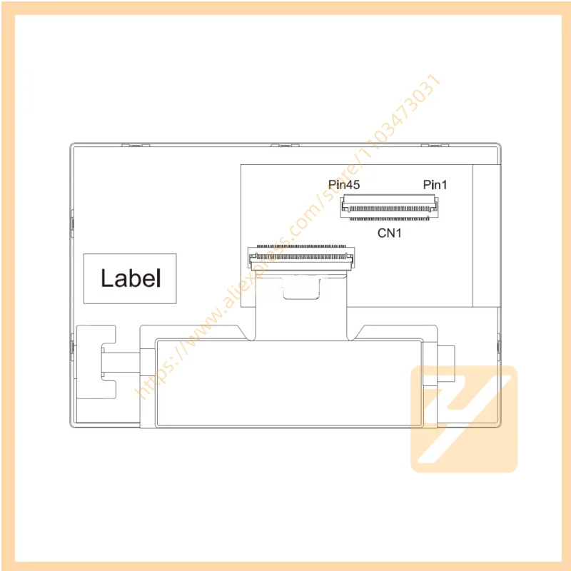 

TX13D205VM0BAA 5.0-дюймовый TFT LCD-модуль дисплея 800*480. Быстрая доставка.