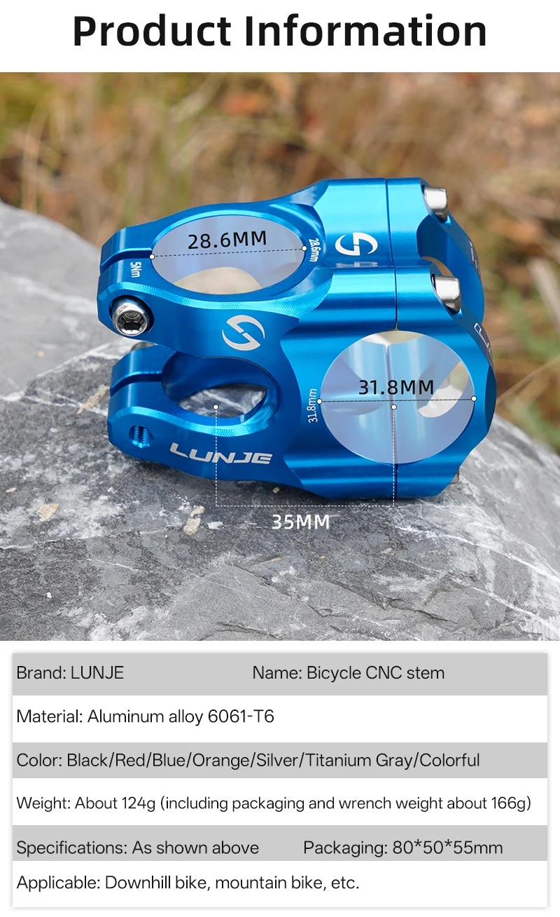 CNC Mountainbike Vorbau 31,8mm MTB Rennrad Short Power Aluminium Legierung Hohe Festigkeit Klettern Riser – Detail 2