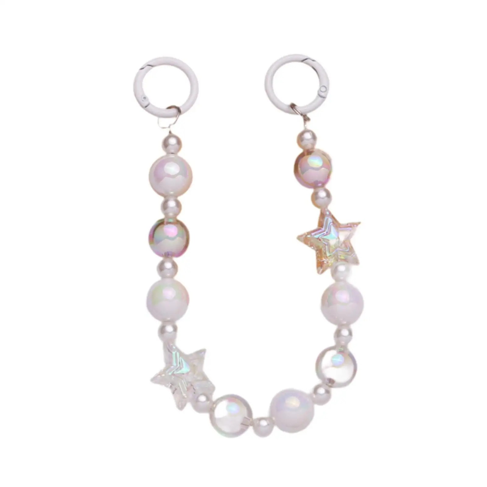 

Beaded Purse Chain with Clasp Beaded Phone Strap Beaded Keychain Wristlet