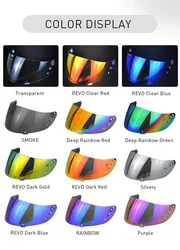 Óptica escudo IC-04 airframe pro airmada airform capacete viseira azul irídio vermelho chrome motocicleta rosto cheio capacete viseira