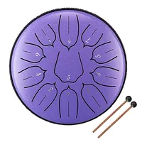 HLURU Glucophone Steel Tongue Drum 6 Inch 11 Notes D Tones Ethereal Drum Music Drum Tongue Percussion Instrument