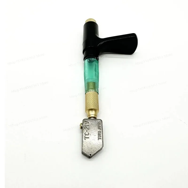 Cortador de vidrio TC-21V, agarre personalizado de pistola, supercutter engrasado, colores surtidos