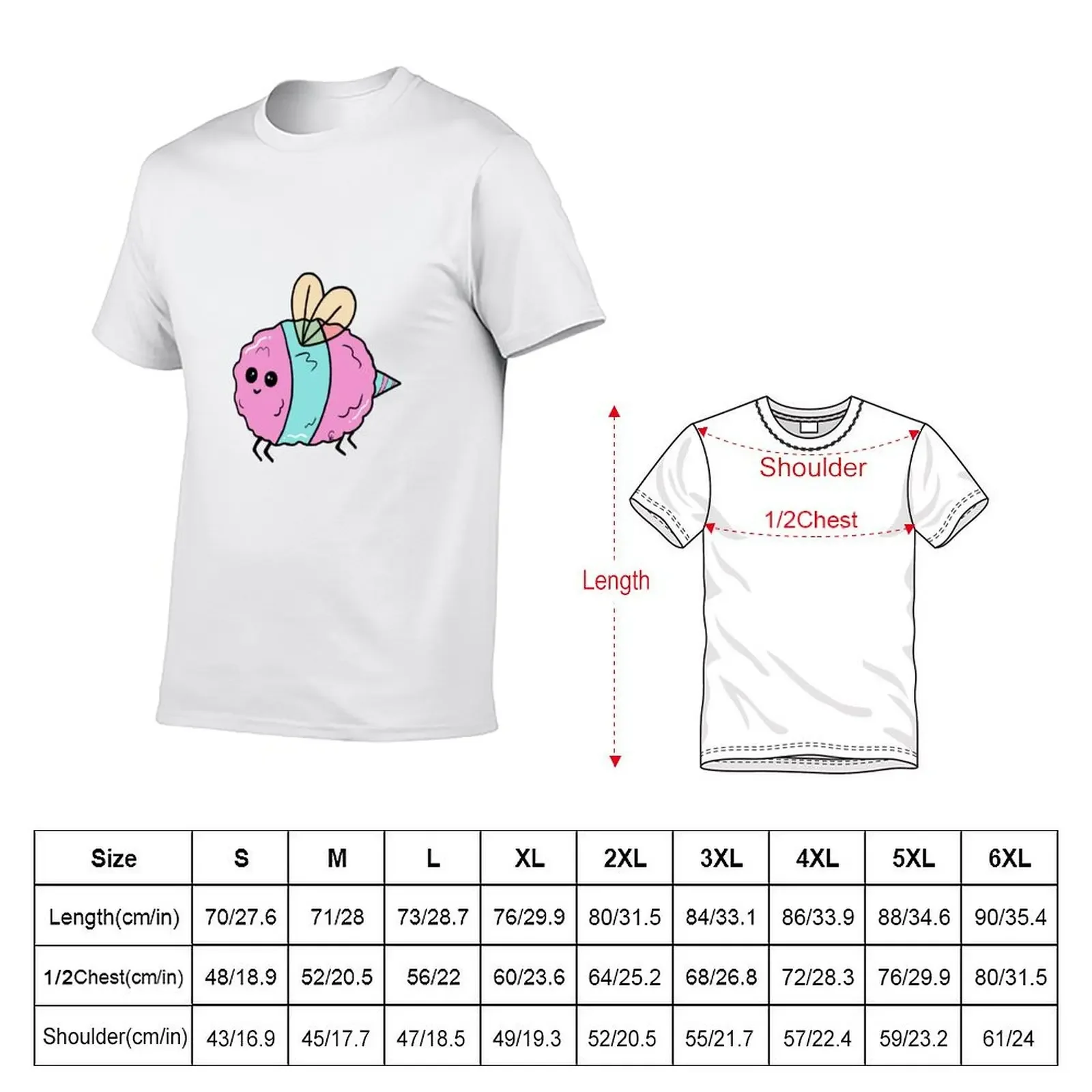 Cotton candy bee T-Shirt sports fans custom t shirt quick-drying mens graphic t-shirts funny