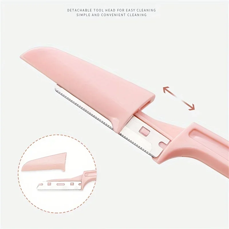 Pocketknife لنزع الشعر للنساء 3 قطعة أداة قص الحواجب الوجه الحاجب الملف الشخصي مزيل الشعر للسيدات الوجه الحاجب شكل ماكينة حلاقة #4