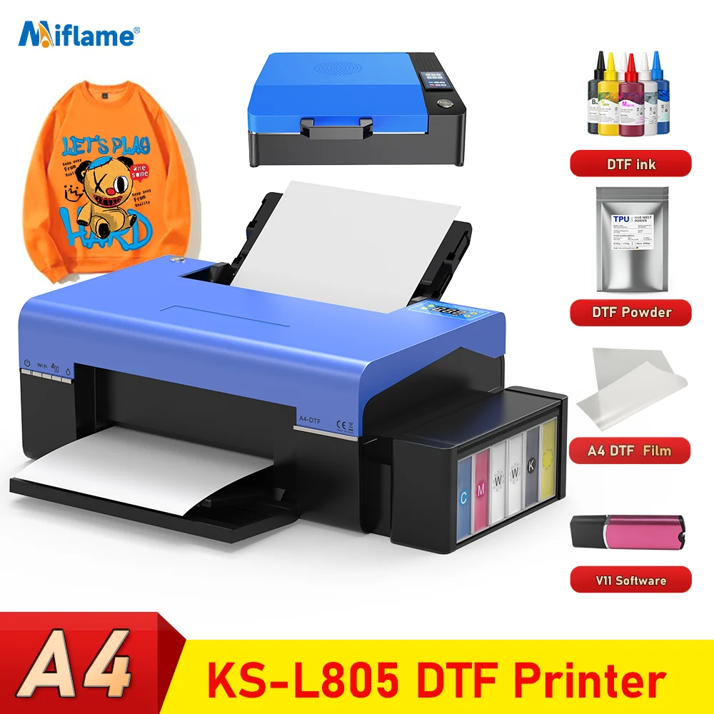 A4 DTF Printer For Epson L805 T shirt Printing Machine Direct to Film Transfer Printer For Fabric Print 8.2inch Impresora dtf