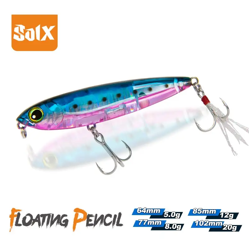 102mm 20g Topwater Pencil Surface Fishing Lure Walk The Dog Artificial Saltwater Hard Bait Bass Plastic Walker