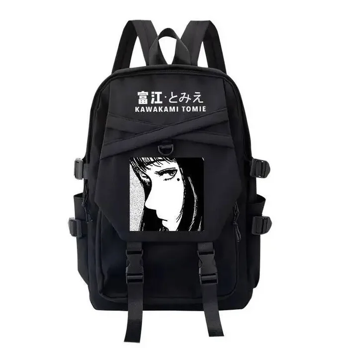 

Черный Itou Junji Tomie Kawakami, школьные сумки для подростков, рюкзаки Mochilas большой вместимости для подарка, игры в стиле аниме