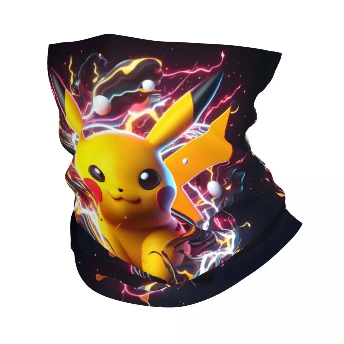 

Custom Kawaii Pikachu Cartoon Bandana Neck Warmer Men Women Winter Ski Tube Scarf Gaiter Game Funny Anime Face Cover