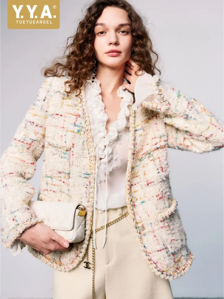 Frühling Herbst Italienischer Stil V-Ausschnitt Damenjacke Hochwertige Einreihige Lose Arbeitsjacke Damen Oberbekleidung Langarm Mantel mit Taschen