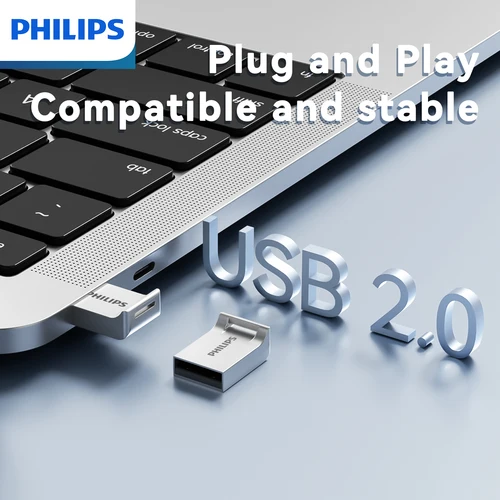 Imagen 2 del producto Philips Super Mini unidad Flash USB 2,0 64GB 32GB 16GB 8GB memoria de alta velocidad Pen Drive portátil 64GB memoria USB regalos