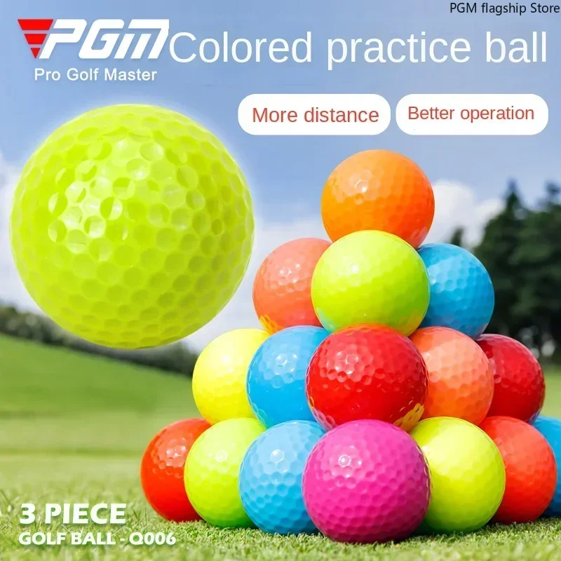 PGM 10pcs Golf Colored Balls, New Golf Colored Balls, Two/three-layer Practice Balls, Multi-color Solid Balls Q006