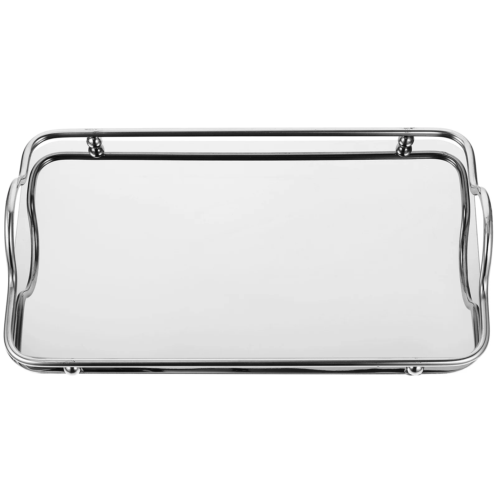 

Large Rectangular Food Tray Stainless Steel Material Easy Transport Handles Ideal for Festivals Birthday Parties Daily Home