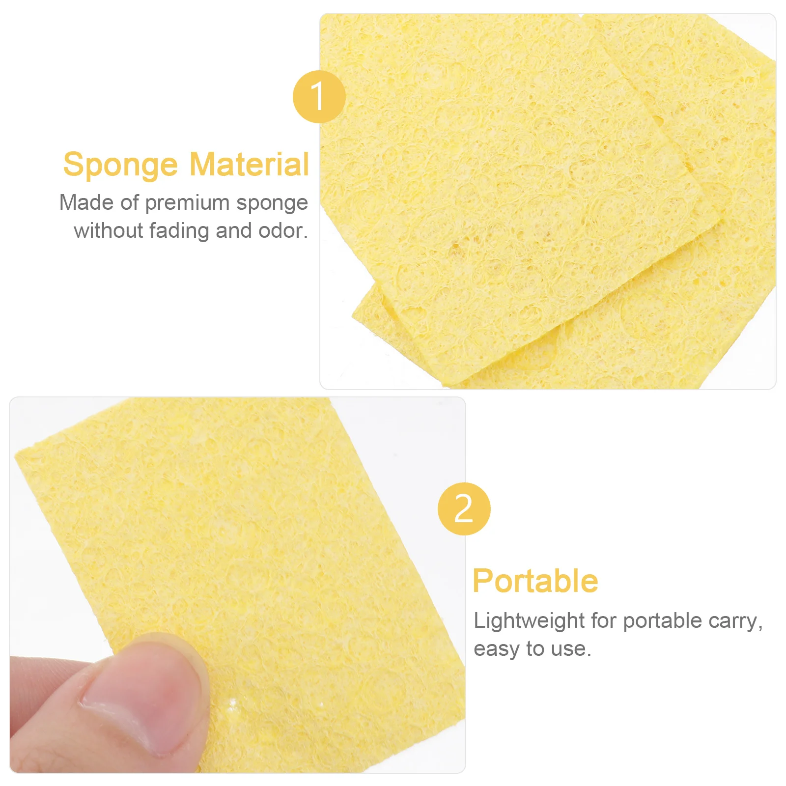 50 Pcs PCB Board Cleaner Welding Head Soldering Sponge Expandable Cleaning Remove Tin
