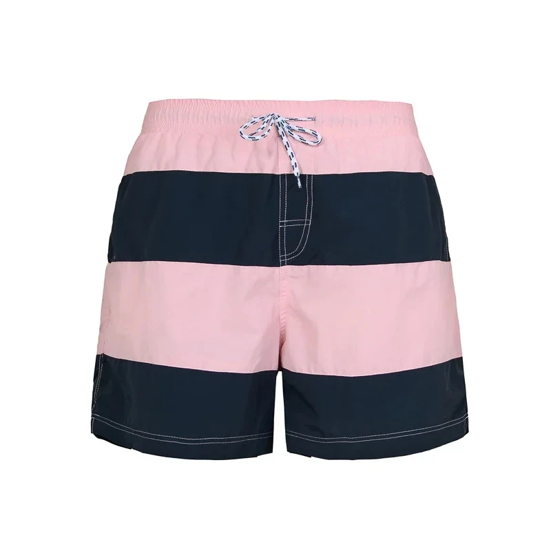 Patchwork Pink Men Beach Shorts Quick Dry Casual Swimwear Swimsuit Swim Trunks Sports Shorts Board Shorts for Men