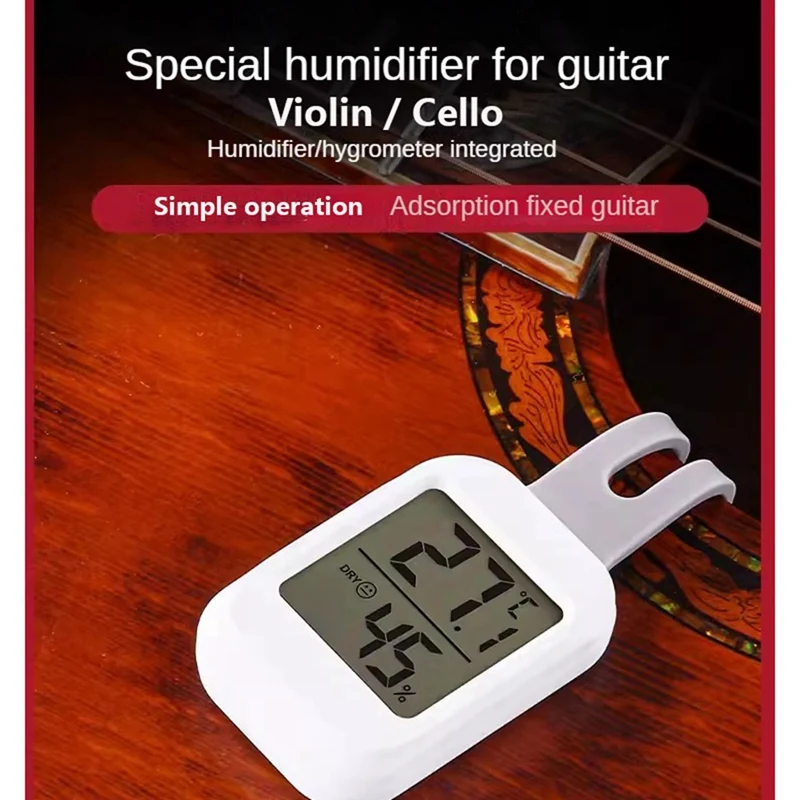 New-Guitar Humidifier With Thermometer Hygrometer For Guitar Humidifier Anti-Drying-Panel Cracking Guitar Accessories