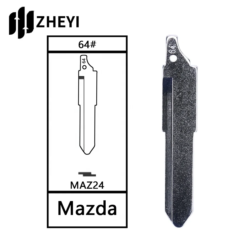 MAZ24 64# Universal Uncut Remotes Flip Key Blade For Mazda Original MAZ24 64# Blank key blade uncut for car remote control key