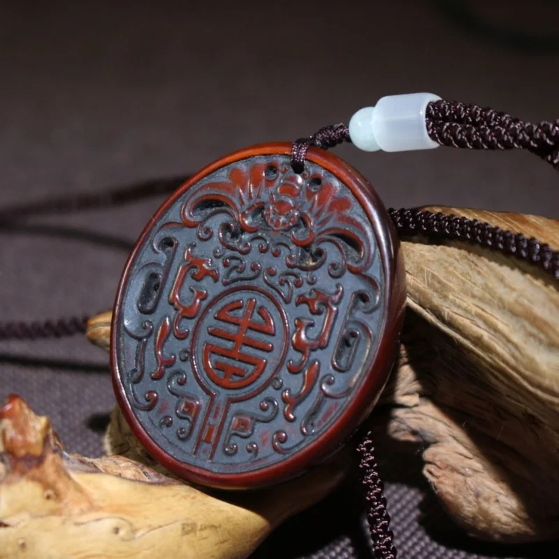 

Декоративное украшение для дома: Тибетский старинный кулон-оберег из рога яка для удачи и долголетия, ручная работа