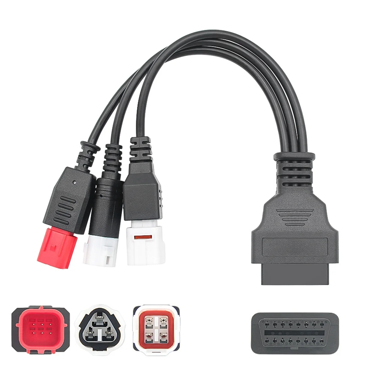 OBD2 Diagnostic Cable for Kline Euro5 Motorcycle 16 Pin to 3Pin 4Pin 6Pin OBD2 3 in 1 Diagnostic Adapter