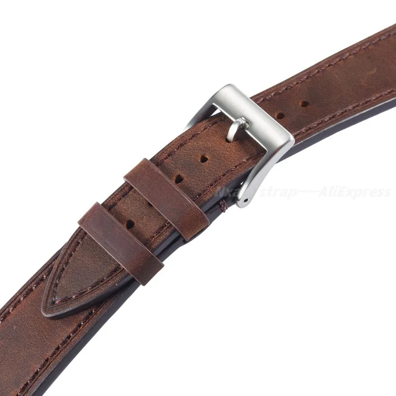 Vintage Leather Watch Strap 18mm 19mm 20mm 21mm 22mm 24mm Quick Release Cowhide Watchband for Omega for Seiko Watch Bracelet