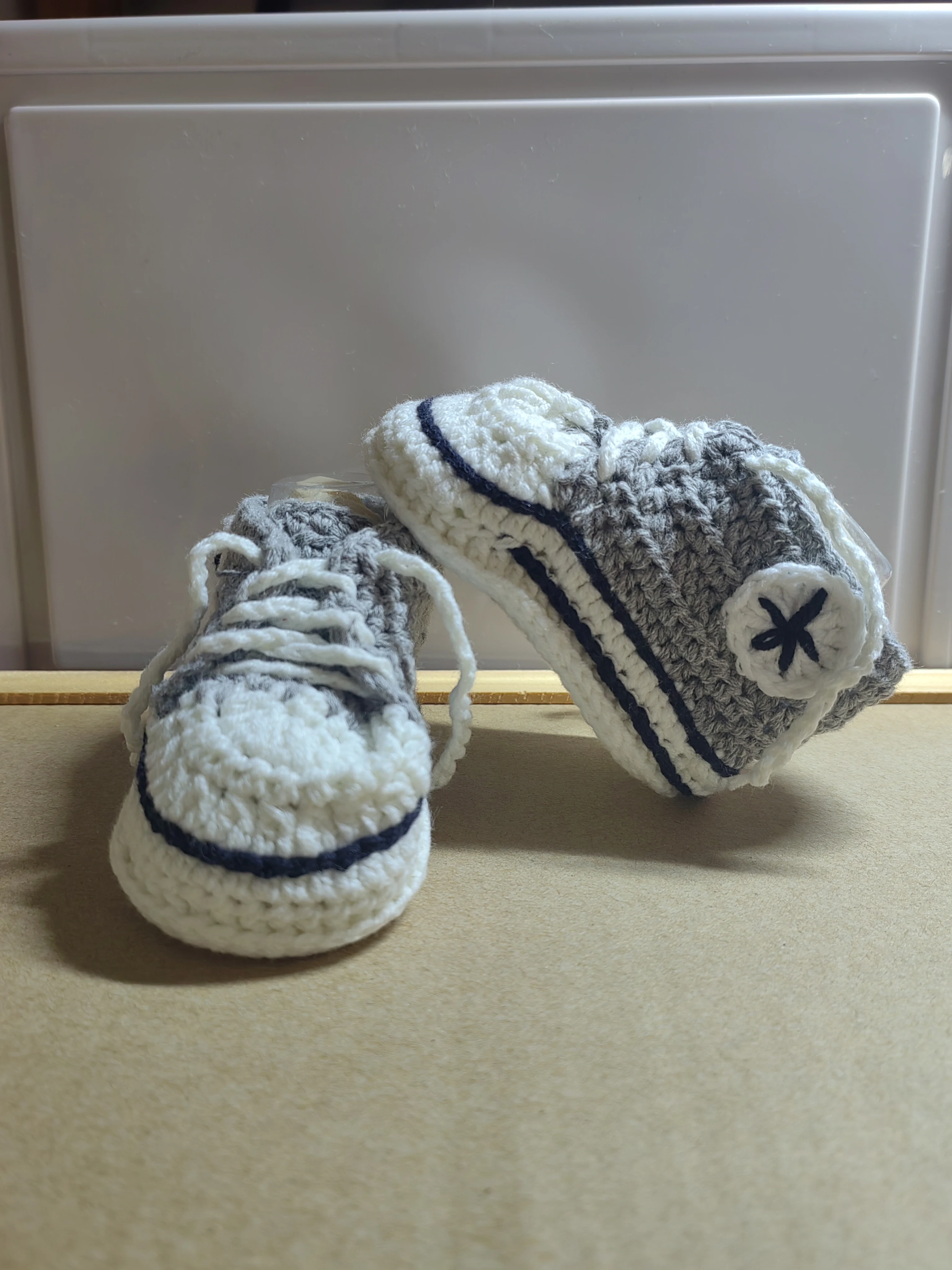 QYFLYXUEQYFLYXUE-gehaakte babyschoentjes, handgemaakte baby gehaakte laarsjes, baby sportschoenen selecteer maat: 9cm 10cm 11cm