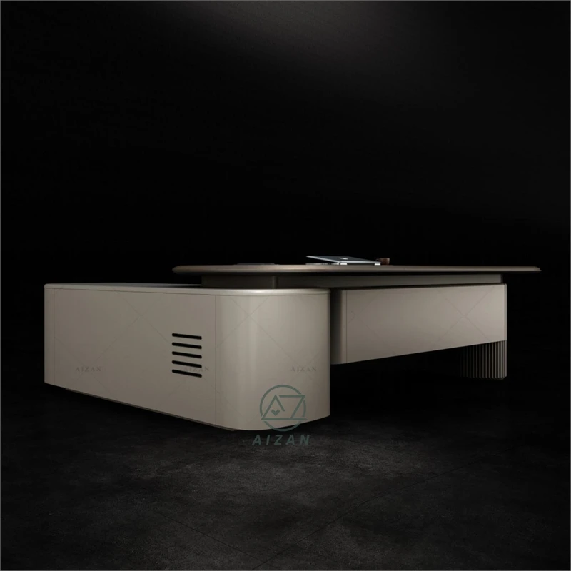 Custom.Executive Luxury Modern Ceo Tables أثاث المكاتب الخشبية مكتب عمل كبير مكتب مدير تنفيذي #2