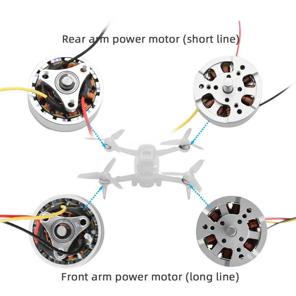 

Original Motor Long / Short Wire Aircraft Motor With Cable For DJI FPV Drone Spare Replacement Propulsion Parts 99% New