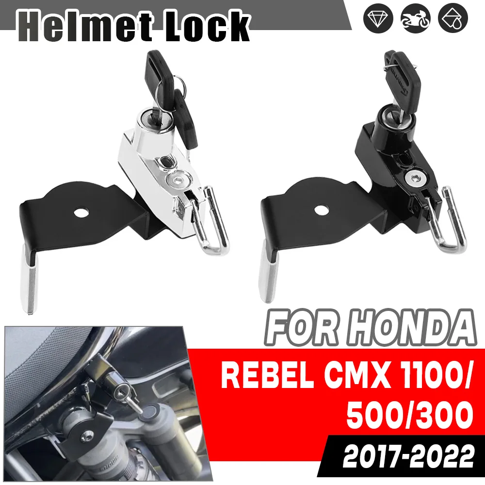 Fits For HONDA Rebel 1100 500 Rebel300 CMX 500 1100 300 Helmet Lock Kit Motorcycle Rust-Proof Helmets Security Anti-Theft Locks