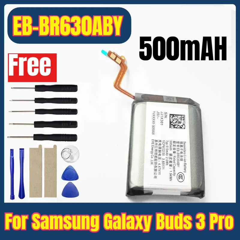 

New Hight Quality Battery EB-BR630ABY Battery 500mAh for Samsung Galaxy Buds 3 Pro + Free Tools