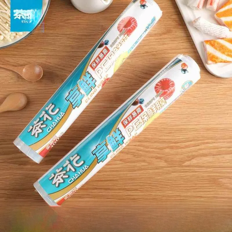 使い捨て手撕り式大型ロール電子レンジ対応peフィルムエコノミーパック00m家庭用食品保存用フレッシュキープフィルム