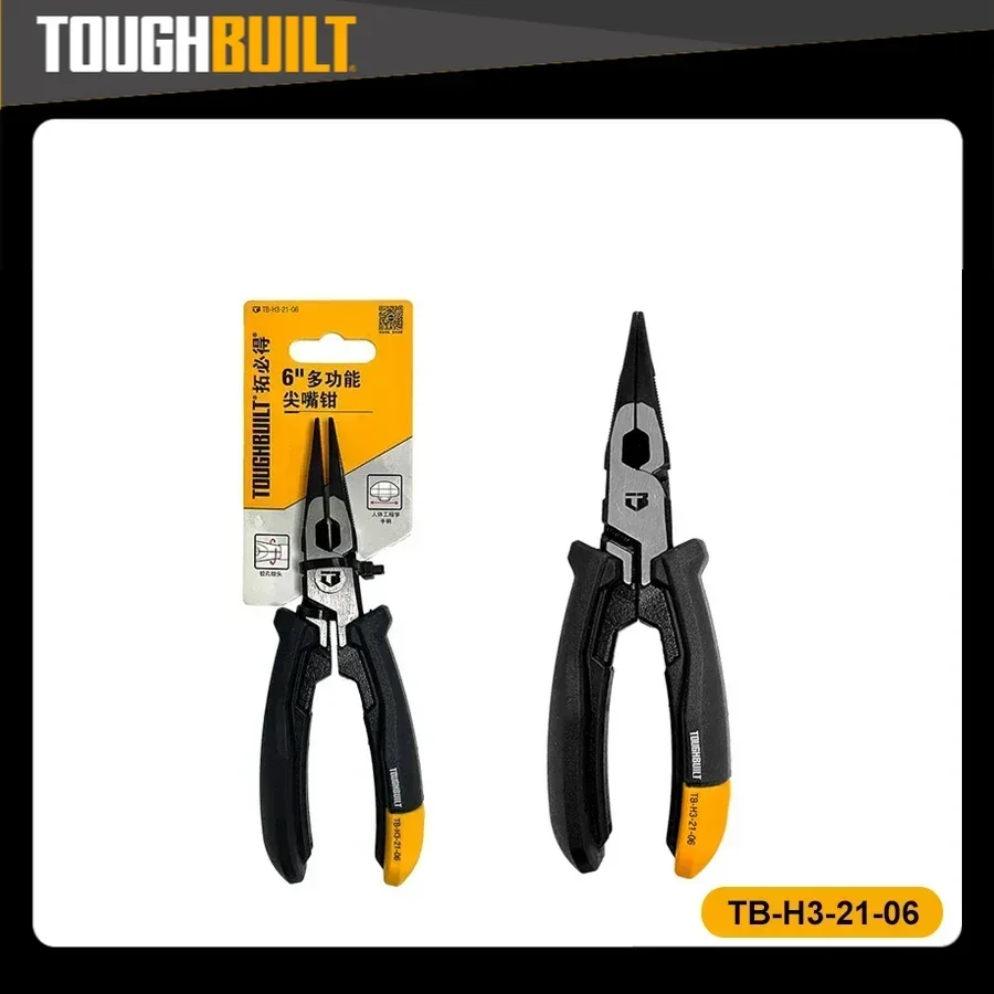 

TOUGHBUILT TB-H3-21-06 Многофункциональные плоскогубцы Прочные заостренные щипцы Удобные ручные инструменты Ручной инструмент 6-дюймовый
