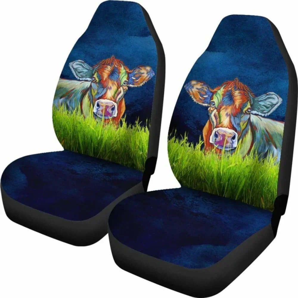 Car Seat Covers Cow Lovers 22 144730,Pack of 2 Universal Front Seat Protective Cover