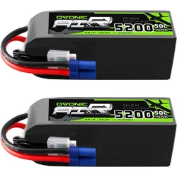 OVONIC Lipo Battery 5200mAh 50C 22.2V 6S RC Battery with EC5 Connector for RC Plane DJI Quadcopter RC Airplane RC Helicopter RC